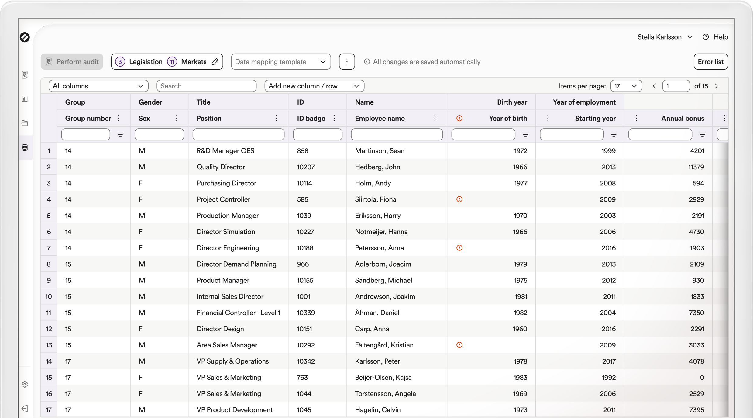 Data source - full screen mockup