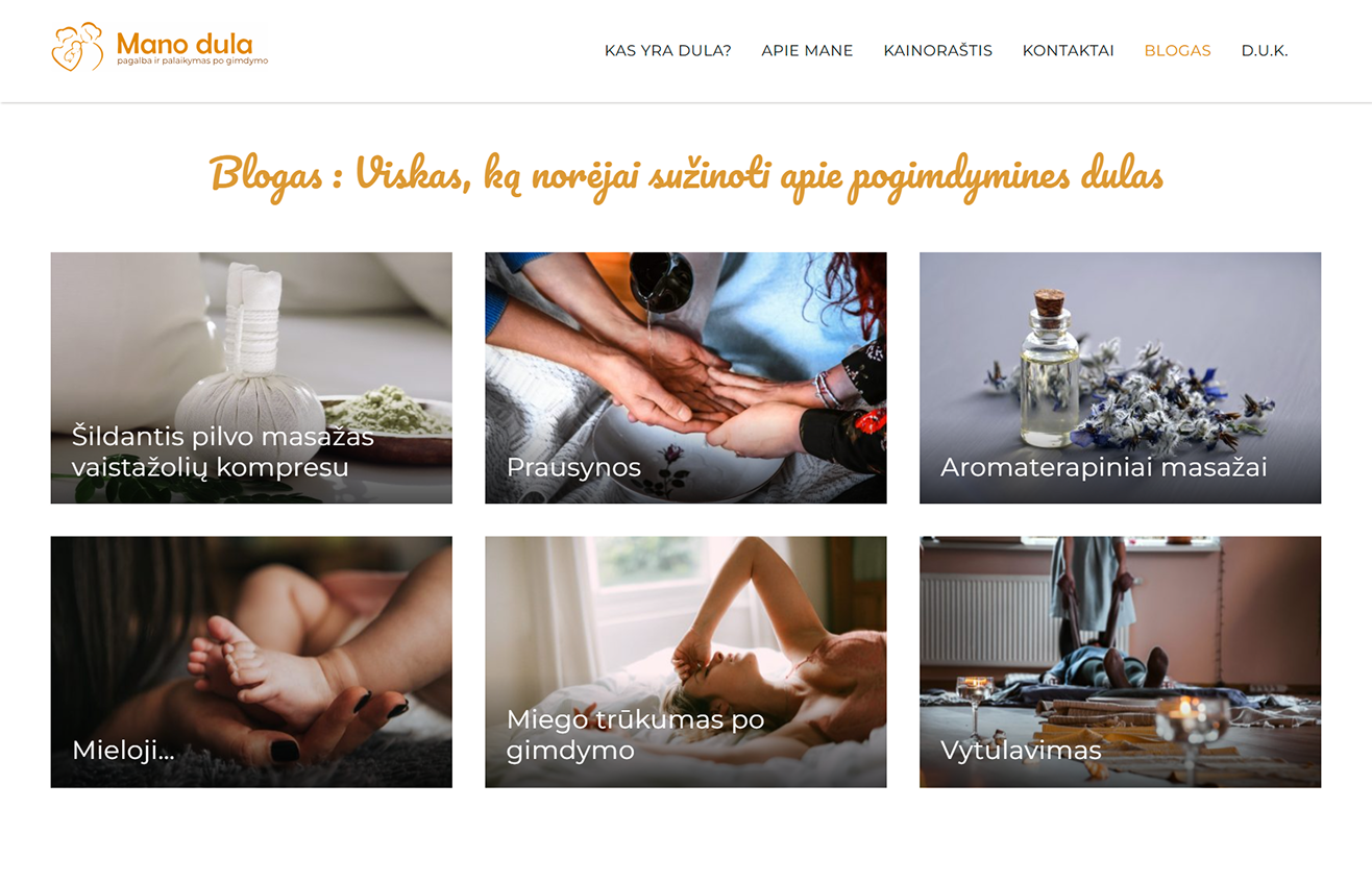 Mano dula blog view