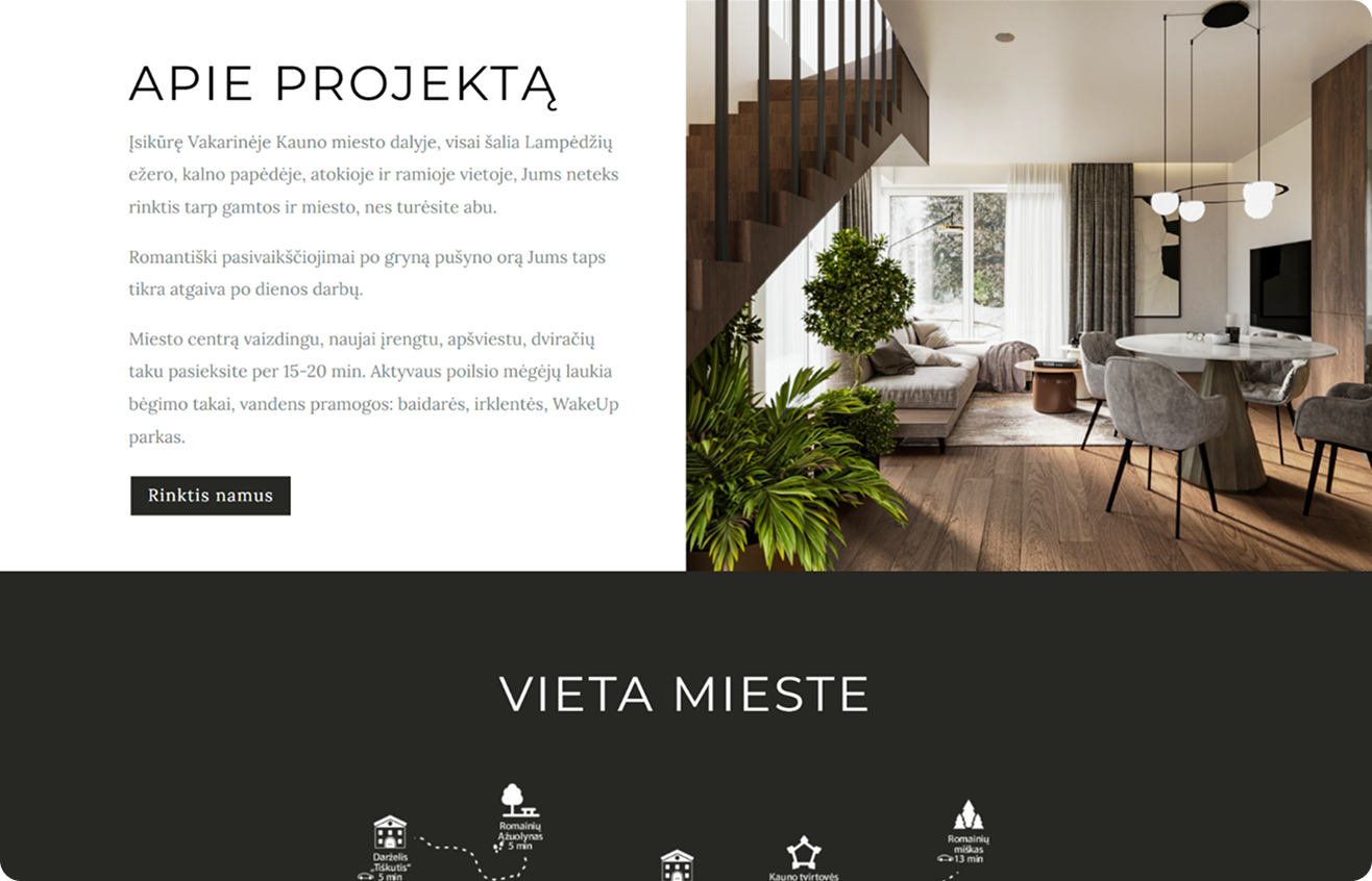 Pandos namai about project view